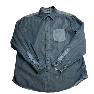 American Eagle Outfitters Prep Fit Button‎ Down Shirt Sz L Pocket Long Sleeve